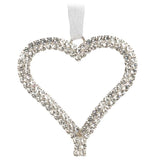 Clear Jewelled Heart Ornament