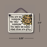 My Sunshine Ceramic Mini Tile Hand Glazed