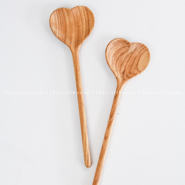 Wooden Heart Shaped Spoon Large