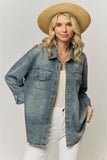 Heidi Rhinestone Denim Top