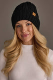 Black Cable Knit Design Beanie/Hat