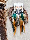 Kalispell Feather Earrings | Black: 4”