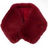 Faux Fur Neck Shawl for Silky Satin Neckerchief Cover: Black