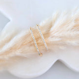 Bar Oval Hoop Earrings