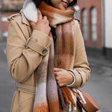 Brown Check Scarf