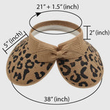 Skyler Leopard Print Foldable Straw Hat