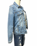 Celestial Sacred Heart Denim Jacket Small