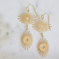 Brass Sunshine Earrings