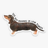 Dachshund Friends in Low Places Sticker