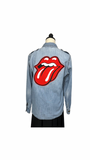 Rolling Stone Patch Denim Shirt
