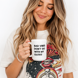 Bad vibes ceramic coffee mug