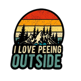 I Love Peeing Outside Sticker