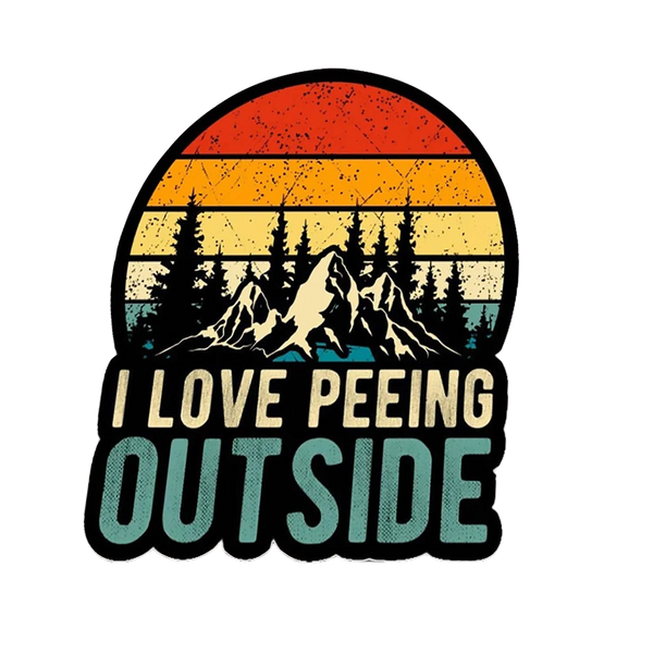 I Love Peeing Outside Sticker