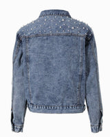 Cambry Denim Jacket w/Pearls