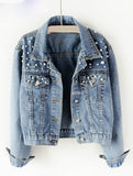 Cambry Denim Jacket w/Pearls