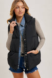 Claire Denim Layered Puffer Vest