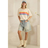 Retro Rainbow Stripe Tee