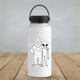 Bigfoot and Aliens Sticker: 3