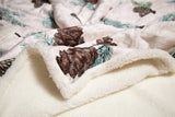 Pinecone Rustic Cabin Throw Blanket