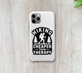 Hiking- Cheaper Than Therapy Sticker