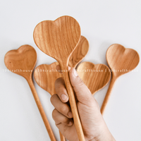 Wooden Heart Shaped Spoon Large