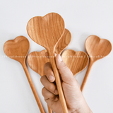 Wooden Heart Shaped Spoon Large
