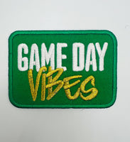 GAME DAY VIBES IRON ON PATCH: Green