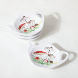 4-Piece Mushroom Melamine Tea Bag Holders