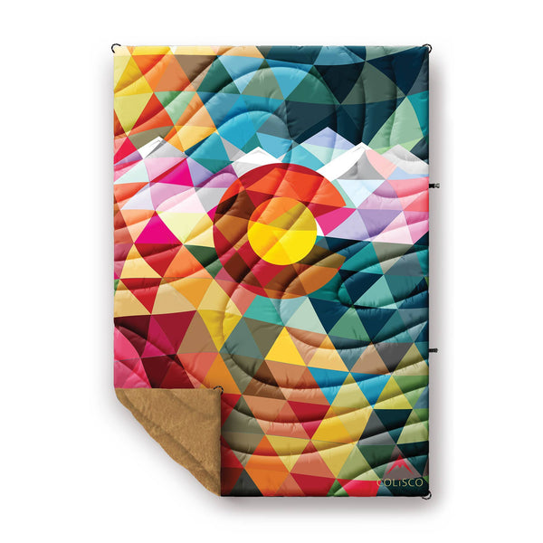 Colorado Triangles Sherpa Eco-Performance Blanket-75"x52"