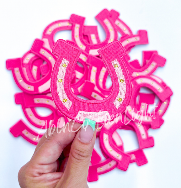 Pink Horseshoe Patch