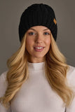Black Cable Knit Design Beanie/Hat