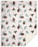 Pinecone Rustic Cabin Throw Blanket