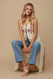 Ruby Heart-Bloom Lace Maxi Vest