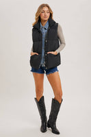 Claire Denim Layered Puffer Vest