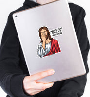 Facepalm Jesus Sticker