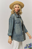 Heidi Rhinestone Denim Top