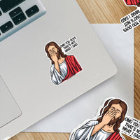 Facepalm Jesus Sticker