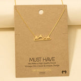 Mountain Cutout Pendant Necklace