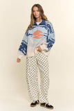 Scenic Mountain Landscape Half-Zip Sweater