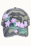 Floral Embroidered & Bejeweled Hat