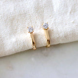 CZ Huggie Hoop Earrings