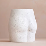Ceramic Speckled Bum Vase  in