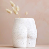 Ceramic Speckled Bum Vase  in