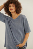 Oversize Mineral Washed Distressed Tee