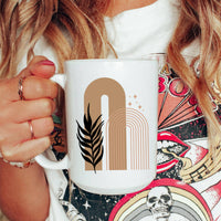 Modern boho arch mug