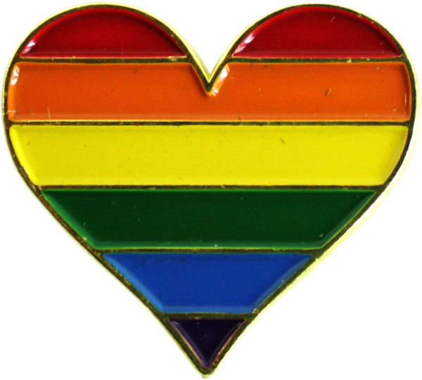 Heart Pride Rainbow Pin