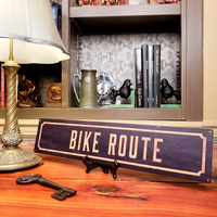 Bike Route Metal Street Sign