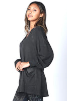 V-Neckline Tunic with Double Pockets