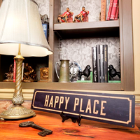 Happy Place Metal Street Sign