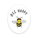 Bee Happy Vinyl Sticker